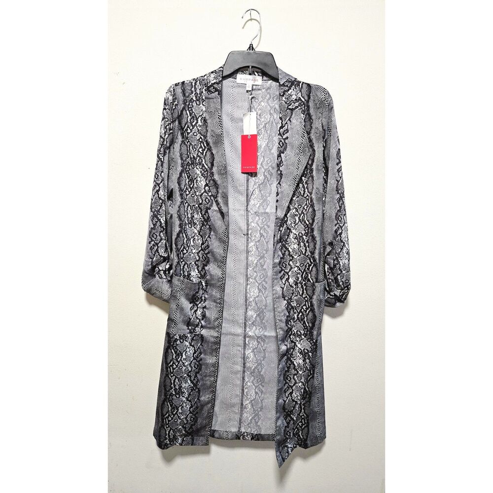 NWT Rampage Snakeskin Duster Kimono Sz L